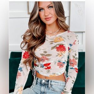NanaMacs floral mess crop top